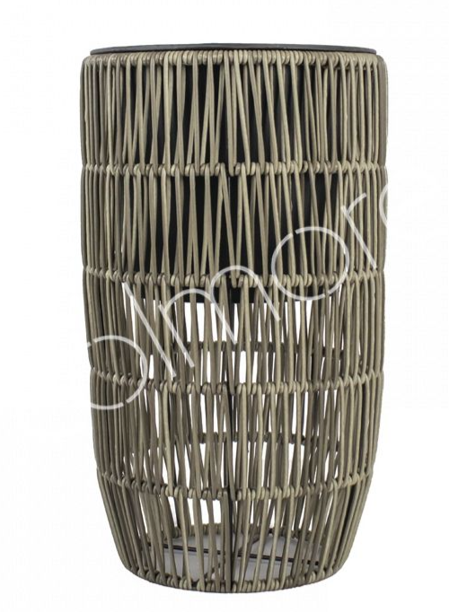 Blómapottur | RATTAN, Plast, grár, 21cmx21cmx36cm, 2 stærðir S og M