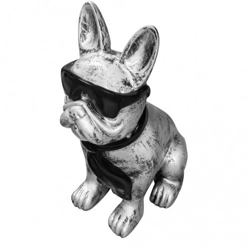 Stytta | Bulldog, silfur og bronz, 20cmx20cmx35cm