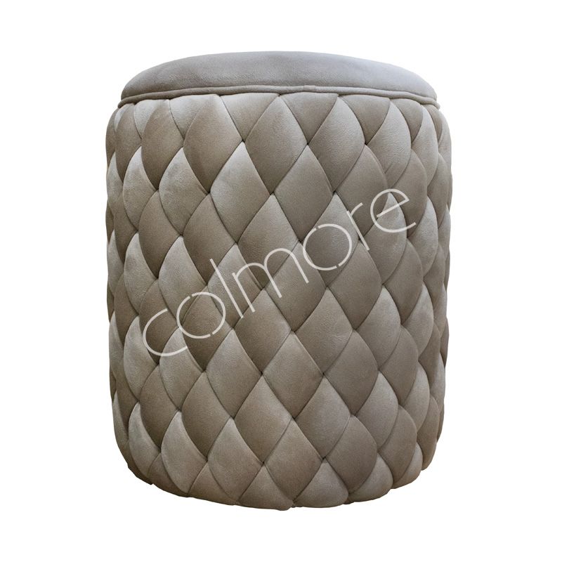 Skemill| STOOL WOVEN WARM CREAM 40X40X48