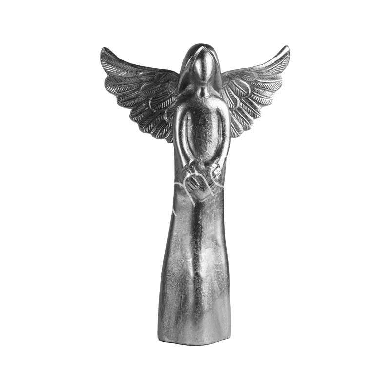 Stytta| Engill, nickel-plated aluminum, 43cm, Large