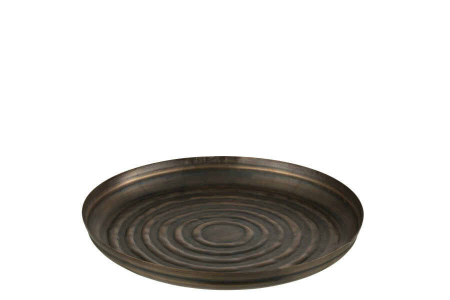 Diskur/bakki | járn bronz, 40,5cm