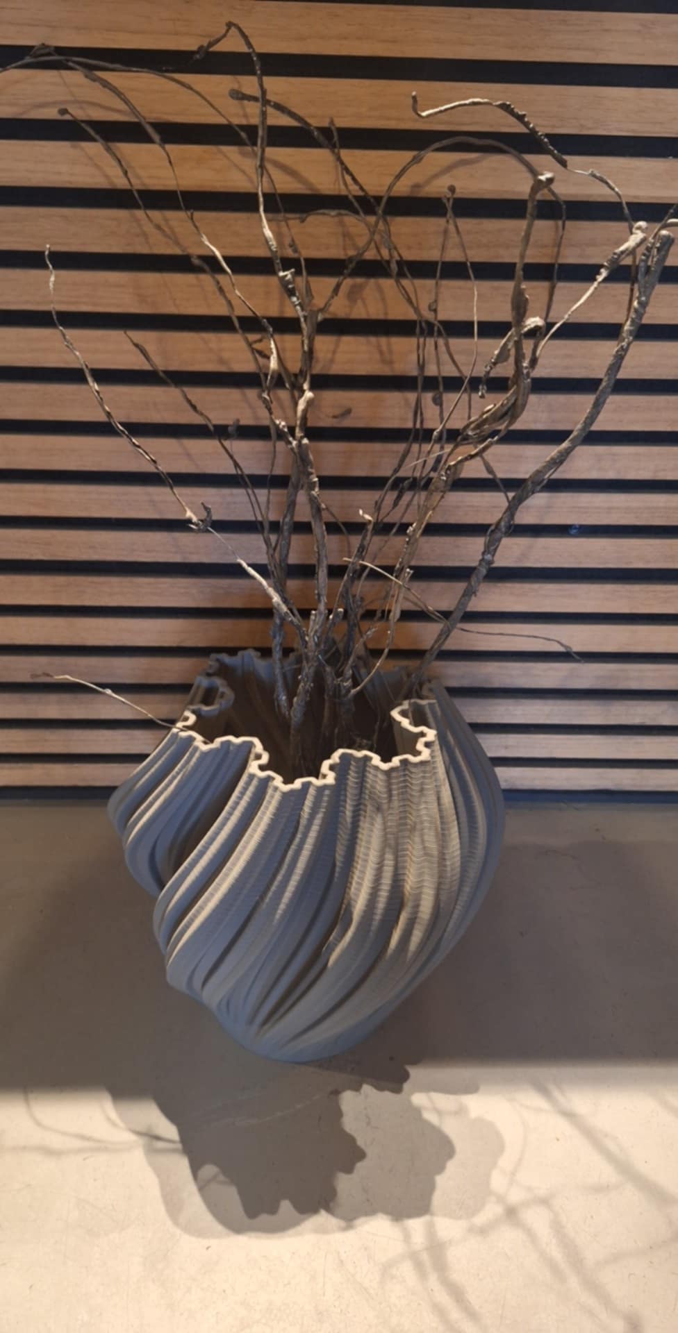 Vasi | Gray Waves Waterproof EGLO, Ceramic,S, 20cmx21cm