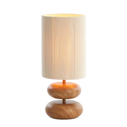 Lampi | Table lamp 22x50,5 cm DANIALO wood print natural+rope cream