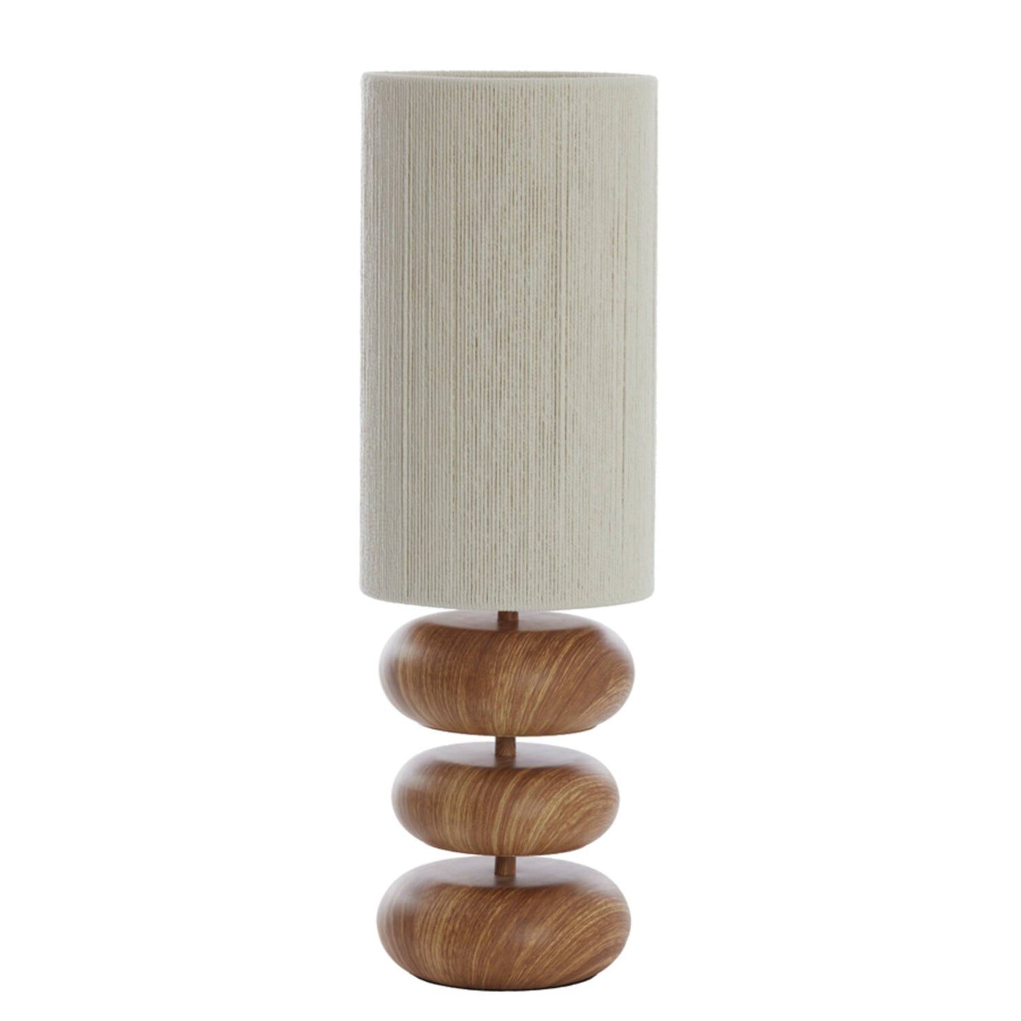 Lampi | Table lamp 22x67,5 cm DANIALO wood print natural+rope cream