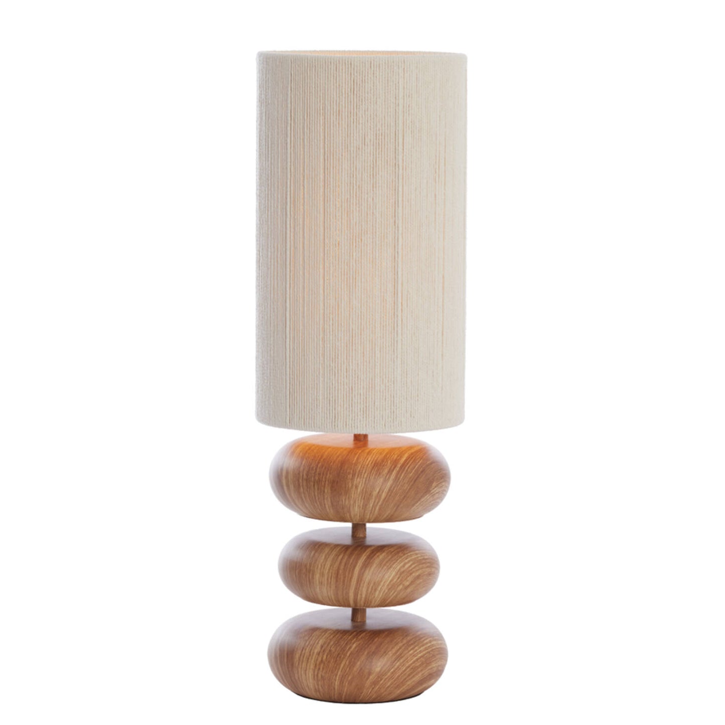 Lampi | Table lamp 22x67,5 cm DANIALO wood print natural+rope cream