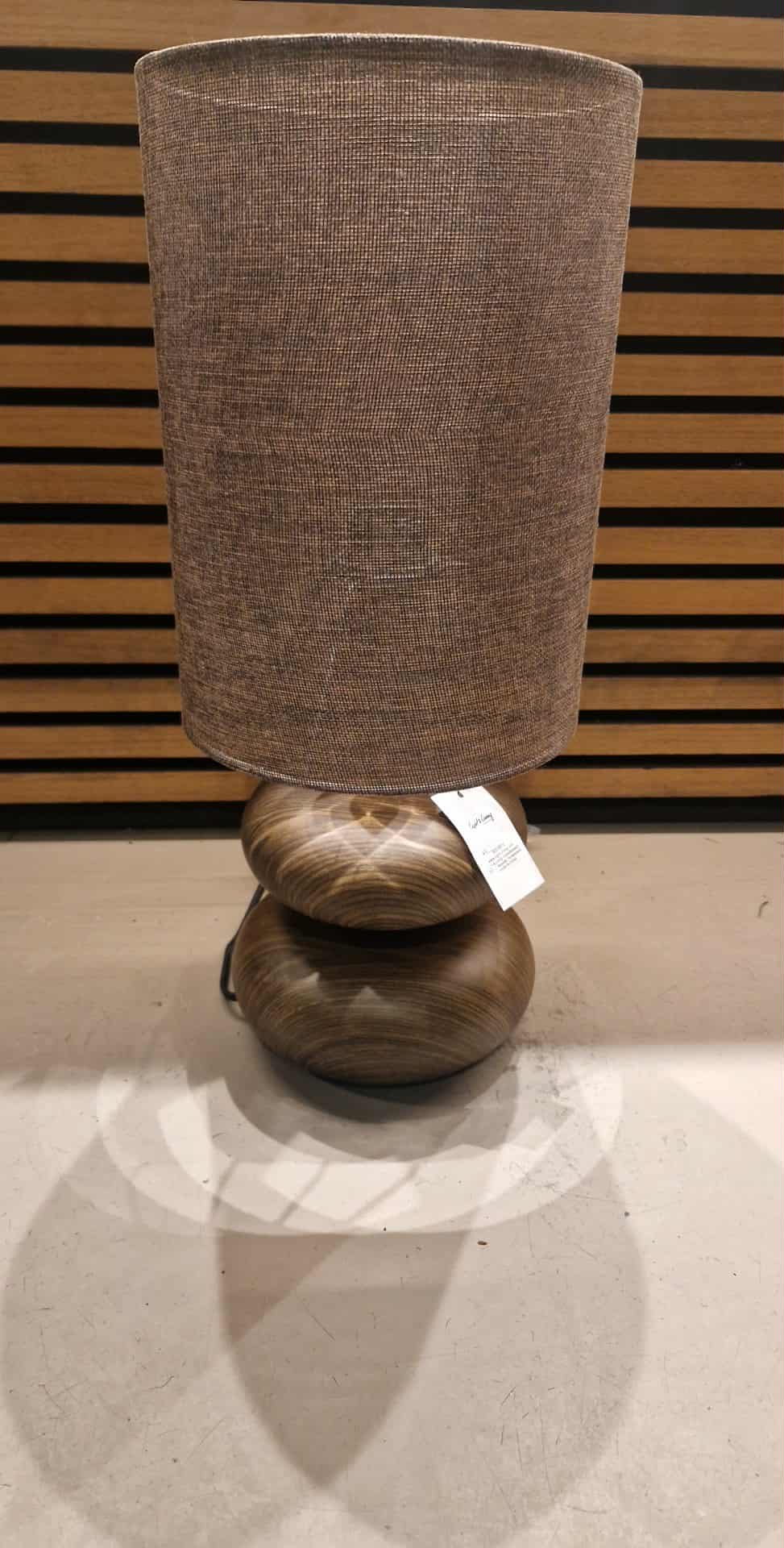 Lampi | Table lamp 22x50,5 cm DANIALO wood print natural+rope cream