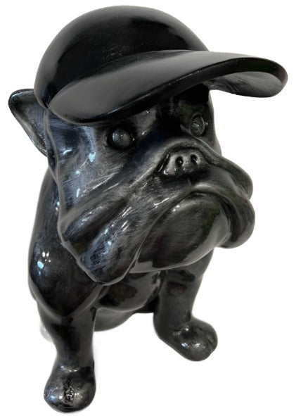 Stytta | Bulldog, bronz og silfur, 20cmx24cmx40cm