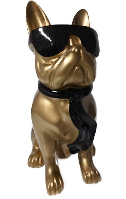 Stytta | Bulldog, silfur og bronz, 20cmx20cmx35cm