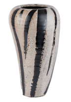 Vasi | Ceylin Long Vase Stripes, Ceramic 25cmx25cmx44cm