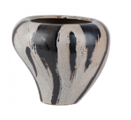 Vasi | Ceylin Wide Vase Stripes, Ceramic 30cmx30cmx27cm